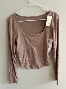 a new day Mauve Long-Sleeve Scoop Neck Top